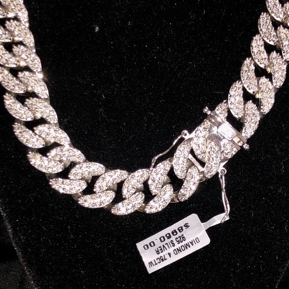 REAL DIAMOND CUBAN LINK CHAIN NOTCZ w/Authenticity - Picture 12 of 13